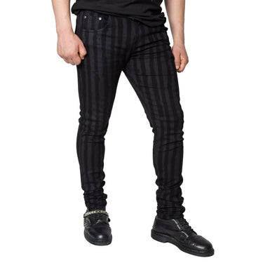 Destroyer Skinny Grey Stripe Jeans - Kreepsville